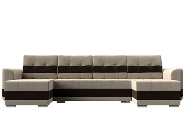 П-образный диван Честер, Бежевый/коричневый (вельвет) в Челябинске - предосмотр 1