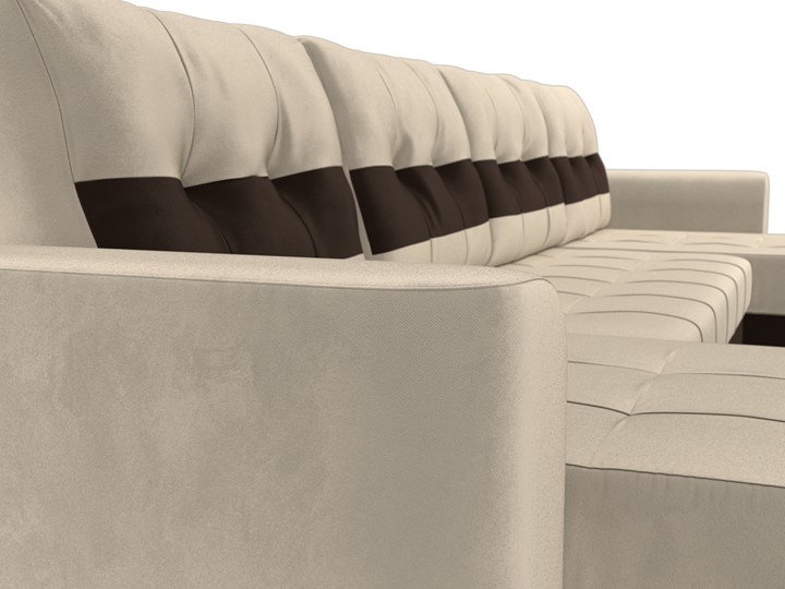 П-образный диван Честер, Бежевый/коричневый (вельвет) в Челябинске - изображение 3