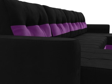 П-образный диван Честер, Черный/фиолетовый (вельвет) в Челябинске - предосмотр 3