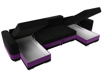 П-образный диван Честер, Черный/фиолетовый (вельвет) в Челябинске - предосмотр 5