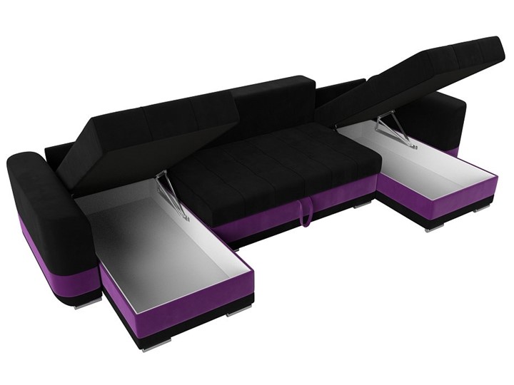 П-образный диван Честер, Черный/фиолетовый (вельвет) в Челябинске - изображение 5