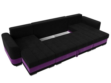 П-образный диван Честер, Черный/фиолетовый (вельвет) в Челябинске - предосмотр 6