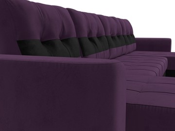П-образный диван Честер, Фиолетовый/черный (велюр) в Челябинске - предосмотр 3