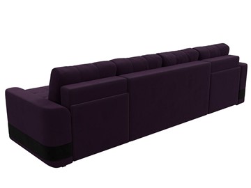 П-образный диван Честер, Фиолетовый/черный (велюр) в Челябинске - предосмотр 8