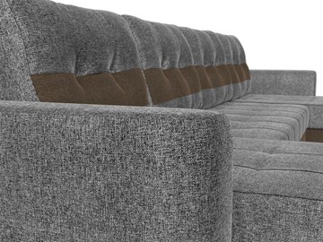 П-образный диван Честер, Серый/коричневый (рогожка) в Челябинске - предосмотр 3