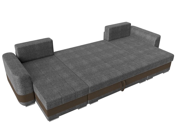 П-образный диван Честер, Серый/коричневый (рогожка) в Челябинске - изображение 7