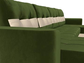П-образный диван Честер, Зеленый/бежевый (вельвет/экокожа) в Челябинске - предосмотр 3