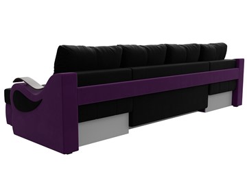 П-образный диван Меркурий П, Черный/фиолетовый (вельвет) в Челябинске - предосмотр 7