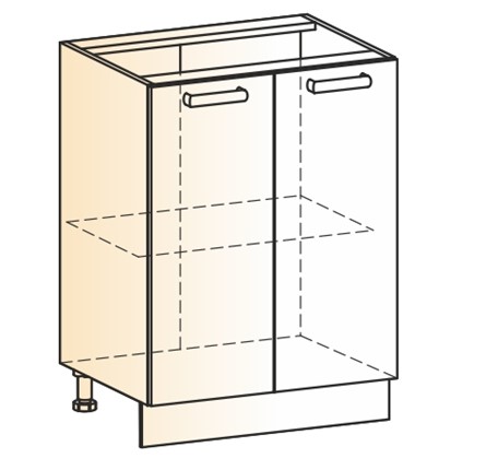 Кухонная тумба Яна L600 (2 дв. гл.) в Копейске - изображение