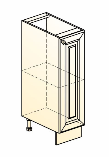 Тумба кухонная Мишель L200 (1 дв. гл.) эмаль (белый/белый) в Челябинске - изображение 1