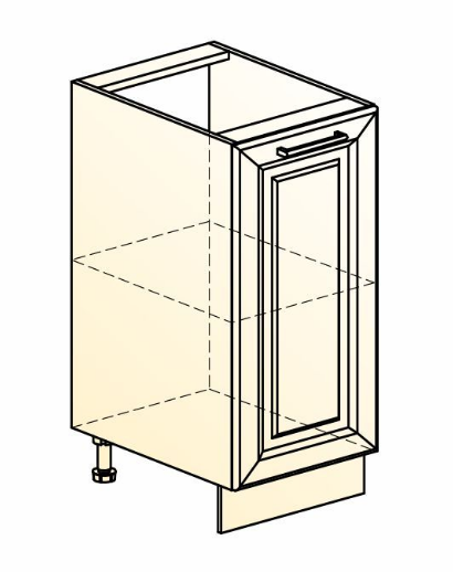 Шкаф рабочий Мишель L400 (1 дв. гл.) эмаль (белый/белый) в Челябинске - изображение 1