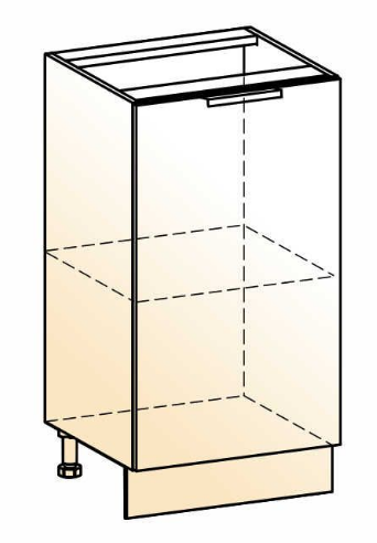 Шкаф рабочий Стоун L400 (1 дв.гл.) (белый/джелато софттач) в Челябинске - изображение 1