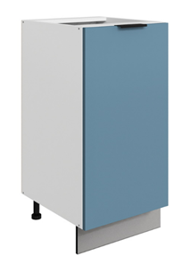 Шкаф рабочий Стоун L400 (1 дв.гл.) (белый/изумруд софттач) в Златоусте