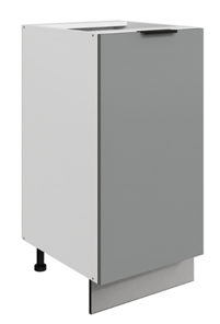 Кухонная тумба Стоун L400 (1 дв.гл.) (белый/оникс софттач) в Златоусте