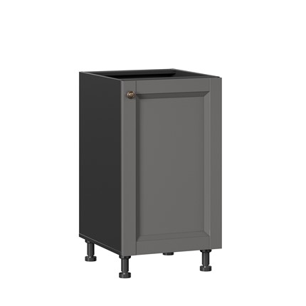 Тумба кухонная Амели-3 450 ЛД 299.030.000.006, Чёрный/Оникс серый в Миассе - изображение