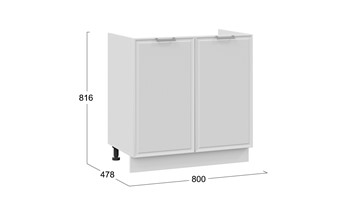 Кухонная тумба Белладжио 1Н8М (Белый, Фон белый) в Миассе - предосмотр 2