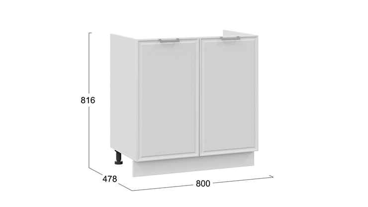 Кухонная тумба Белладжио 1Н8М (Белый, Фон белый) в Миассе - изображение 2