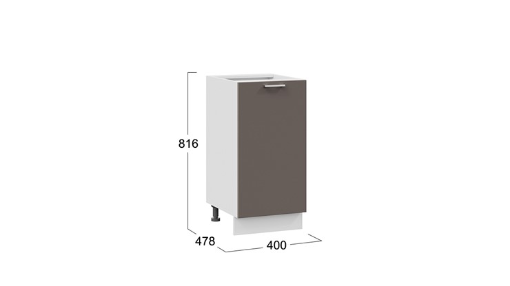 Кухонная тумба Габриэлла 1Н4 (Белый/Муссон) в Миассе - изображение 2