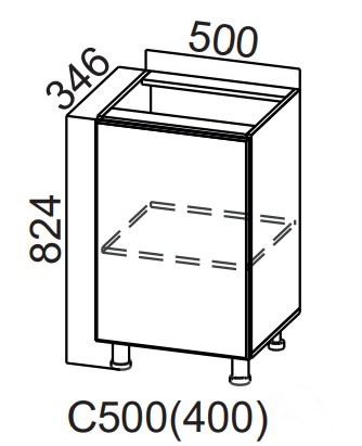 Кухонная тумба Модерн New, С500(400) в Миассе - изображение