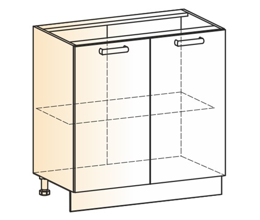 Тумба кухонная Яна L800 (2 дв. гл.) в Миассе - изображение