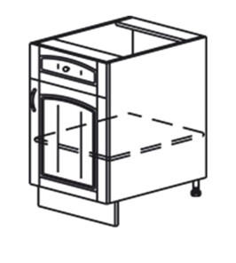 Кухонная тумба Кантри рабочая однодверная с ящиком 820*500*525 мм в Миассе