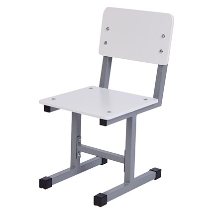 Детский стул POLINI Kids City S Ученик, 2 гр. Серый-белый в Миассе - изображение