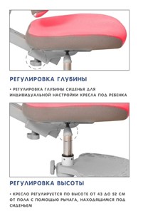 Растущее кресло Holto-4F розовое в Челябинске - предосмотр 5