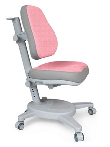 Кресло растущее Mealux Onyx (Y-110) G + DPG  - серое + чехол розовый с серыми вставками в Челябинске