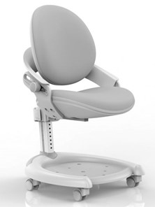 Кресло детское Mealux ZMAX-15 Plus, Y-710 BL, белый металл, обивка серая однотонная в Миассе