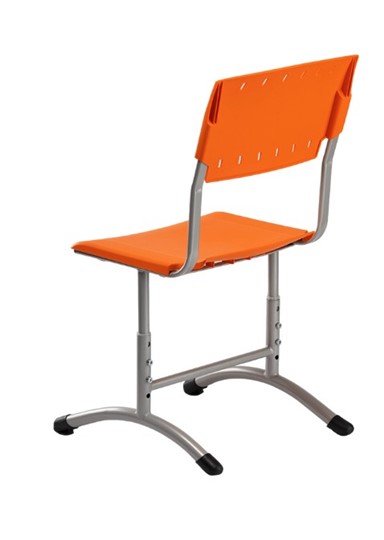 Детский стул регулируемый Отличник.3 5-7, Оранжевый RAL 2003/Светло-серый в Челябинске - изображение 1