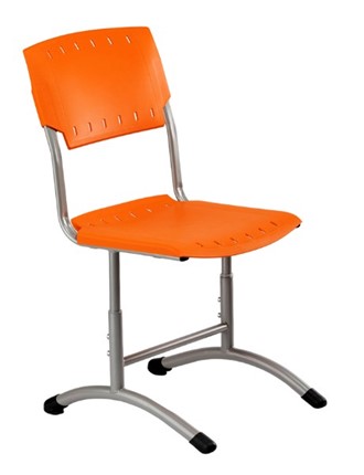 Детский стул регулируемый Отличник.3 3-5, Оранжевый RAL 2003/Светло-серый в Челябинске - изображение
