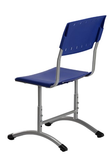 Детский стул регулируемый Отличник.3 3-5, Синий RAL 5002/Светло-серый в Челябинске - изображение 1