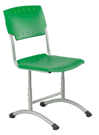 Детский стул регулируемый Отличник.3 3-5, Зеленый RAL 6001/Светло-серый в Челябинске - изображение