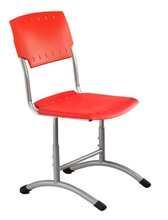 Детский стул регулируемый Отличник.3 5-7, Красный RAL 3002/Светло-серый в Челябинске - изображение