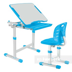 Стол растущий и стул FauDesk Piccolino III Blue в Миассе