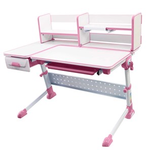 Детский стол-трансформер RIFFORMA-35, Белый+Розовый в Миассе