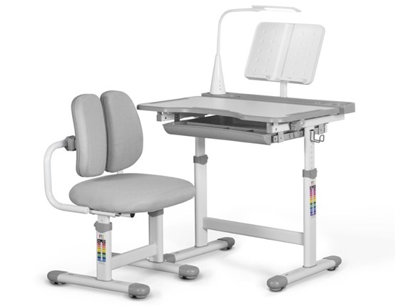 Парта растущая + кресло растущее Mealux EVO BD-23 Grey в Миассе - изображение