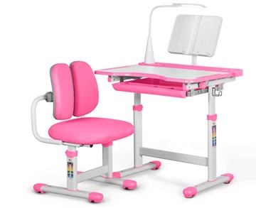 Парта растущая + кресло растущее Mealux EVO BD-23 Pink в Миассе