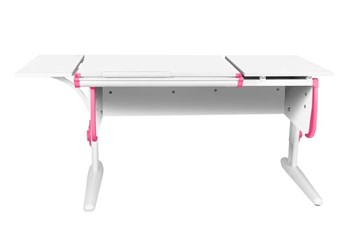 Детский стол-трансформер 1/75-40 (СУТ.25) + Polka_b 1/550 белый/белый/розовый в Магнитогорске