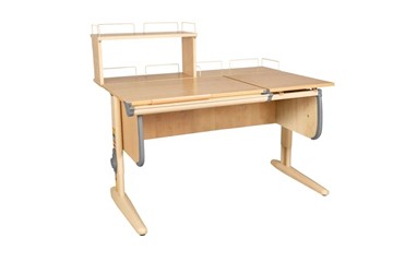 Детский стол-трансформер 1/75-40 (СУТ.25) + Polka_z 1/600 + Polka_zz 1/600 бежевый/бежевый/серый в Миассе