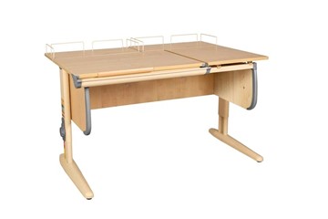 Детский стол-трансформер 1/75-40 (СУТ.25) + Polka_z 1/600 (2шт) бежевый/бежевый/серый в Копейске
