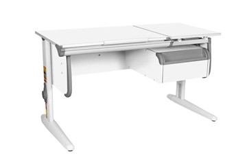 Детский стол-трансформер 1/75-40 (СУТ.25) + Tumba 1 Белый/Белый/серый в Копейске