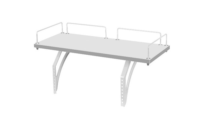 Детский стол-трансформер 1/75-40 (СУТ.25) + Tumba 3 + Polka_z 1/600 (2 шт.) белый/белый/Серый в Челябинске - изображение 1