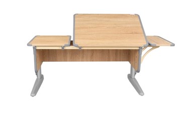 Детский стол-трансформер 4/75-40 (СУТ.42)  + Polka_b 4/550 Дуб сонома/серый/серый в Миассе