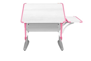 Детский стол-трансформер 4/75 (СУТ.41) + Polka_b 4/550 Рамух белый/серый/розовый в Челябинске