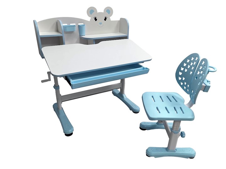 Парта растущая и стул Carezza Blue FUNDESK в Миассе - изображение 4