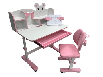 Стол растущий и стул Carezza Pink FUNDESK в Копейске - предосмотр