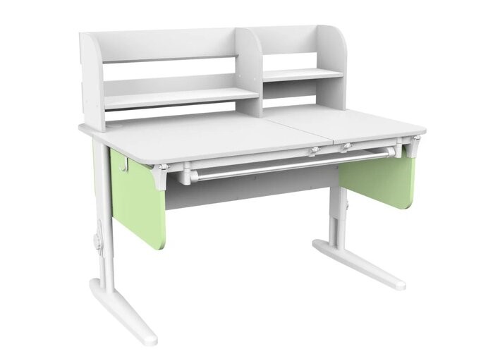 Детский стол-трансформер Lp/70-45 (СУТ.62 PRO) белый/белый/фисташковый в Миассе - изображение 1