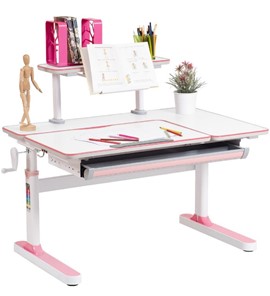 Детский стол-трансформер Rifforma - 100А, Белый + Розовый в Миассе