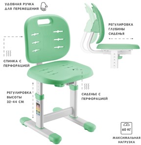 Растущая парта SET Holto-1 зеленый в Челябинске - предосмотр 3